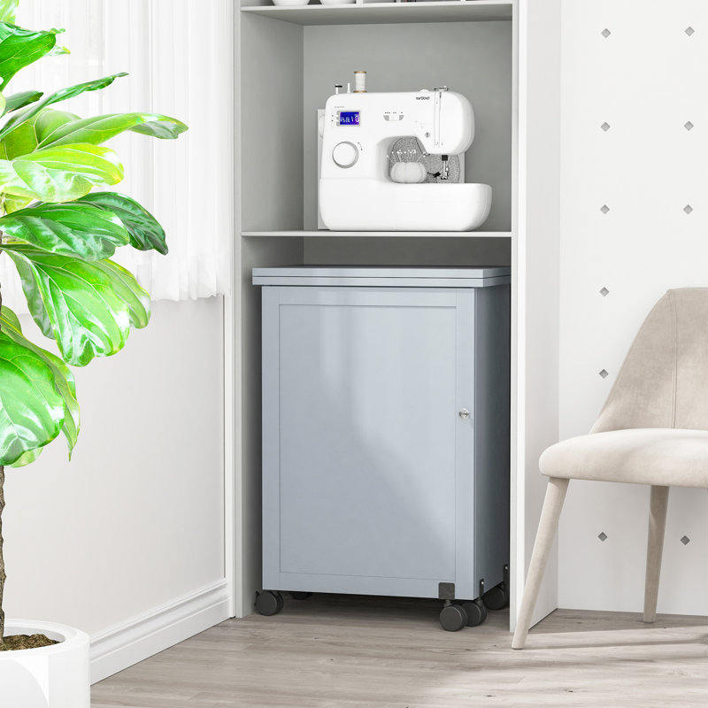 46'' x 15.75'' Foldable Sewing Table with Sewing Machine